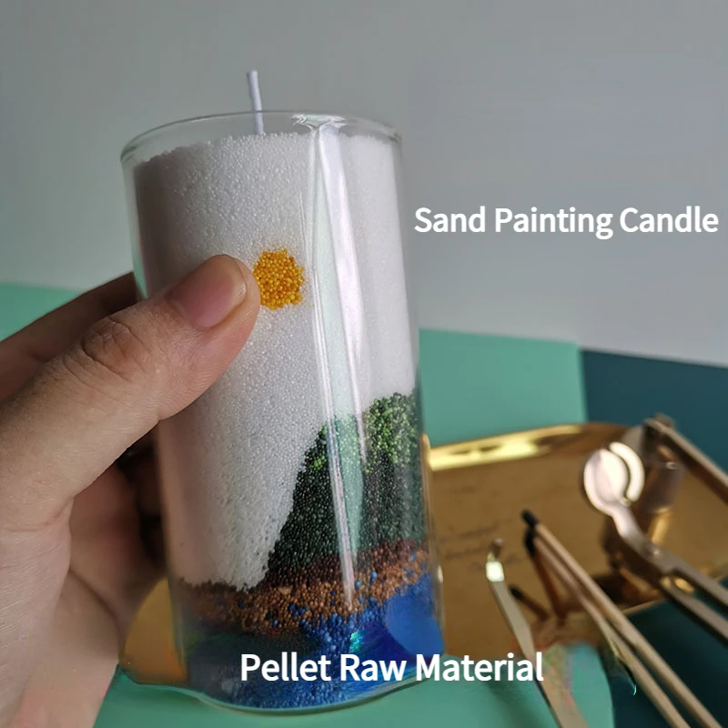 Colourful Granular Sand Wax for DIY Handmade Candles