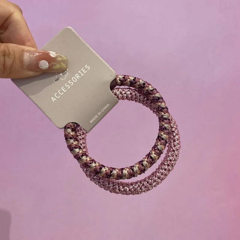 2 teile/satz Mode dicke Haar gummis für Frauen große Haare Gummibänder Dame Armband Haars eil elastische Schachtel halm Haar bänder Scrunchie – Detail 3