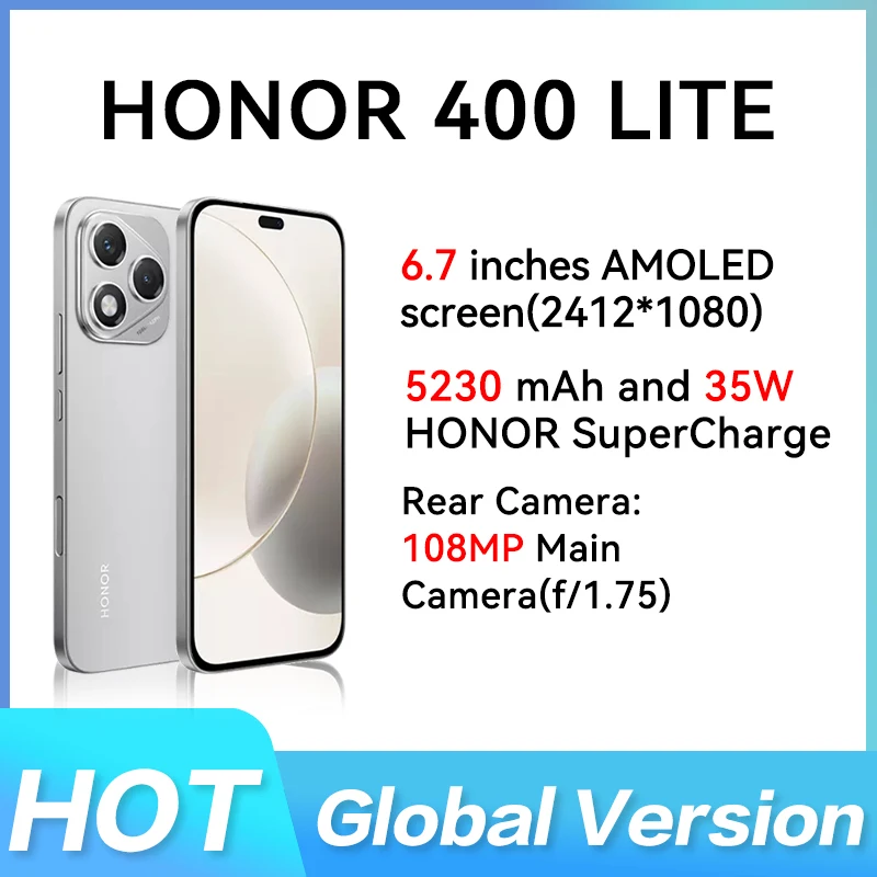 Global Version HONOR 400 Lite 5G Smartphone Mediatek Dimensity