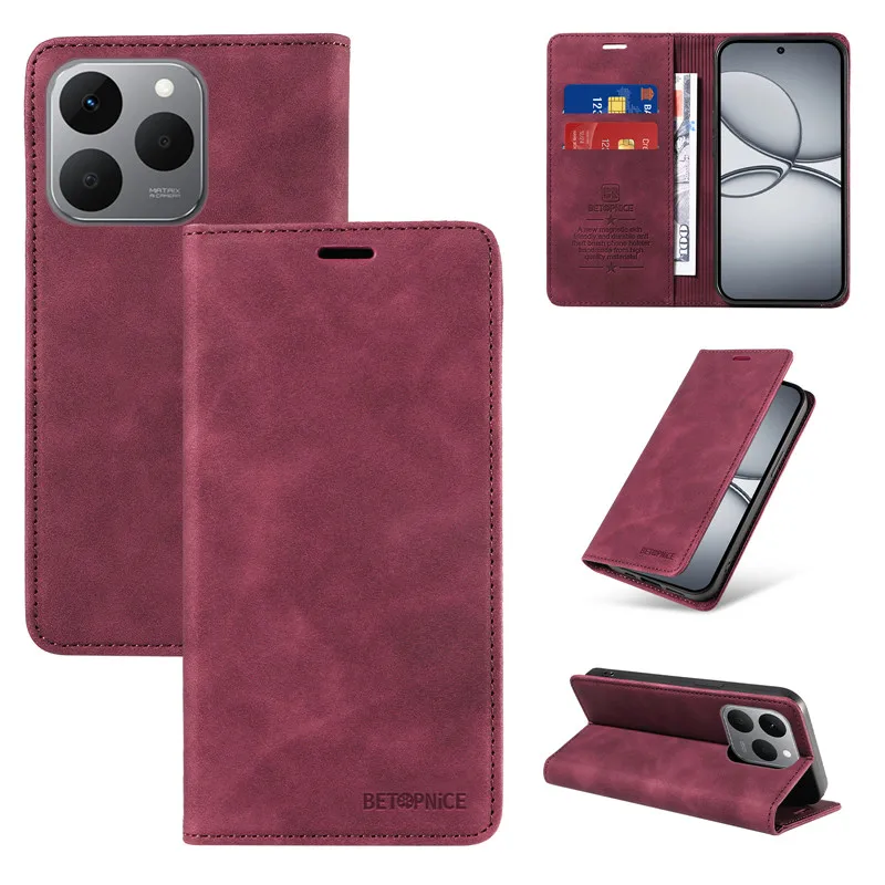 Anti-Theft Wallet Flip Card Holder Leather Phone Case