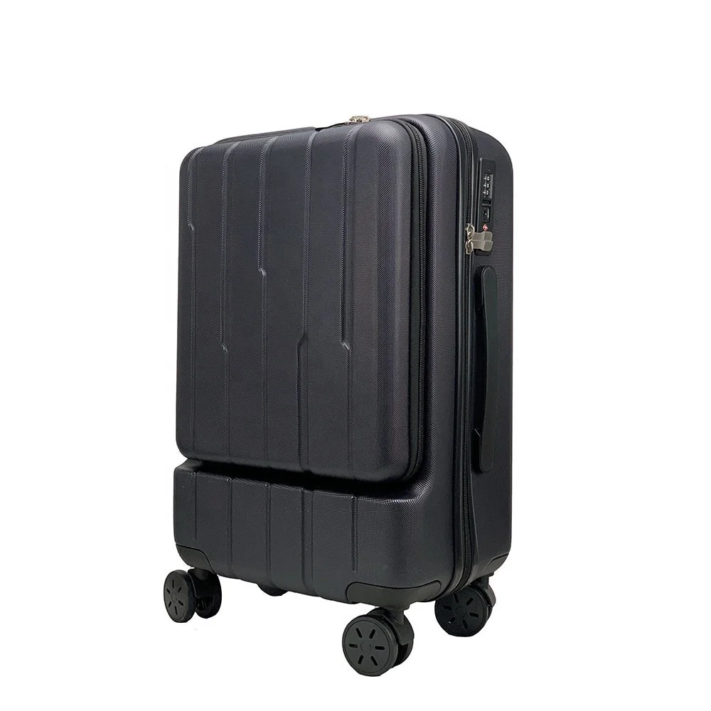 

2020 Fashion business trolley bag front open compartment laptop trolley luggage Cabin travel suitcase