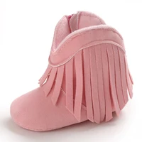 Winter baby girl's thick snow boots with plush cute pink furry cotton shoes warm non slip comfortable baby walking shoes 5