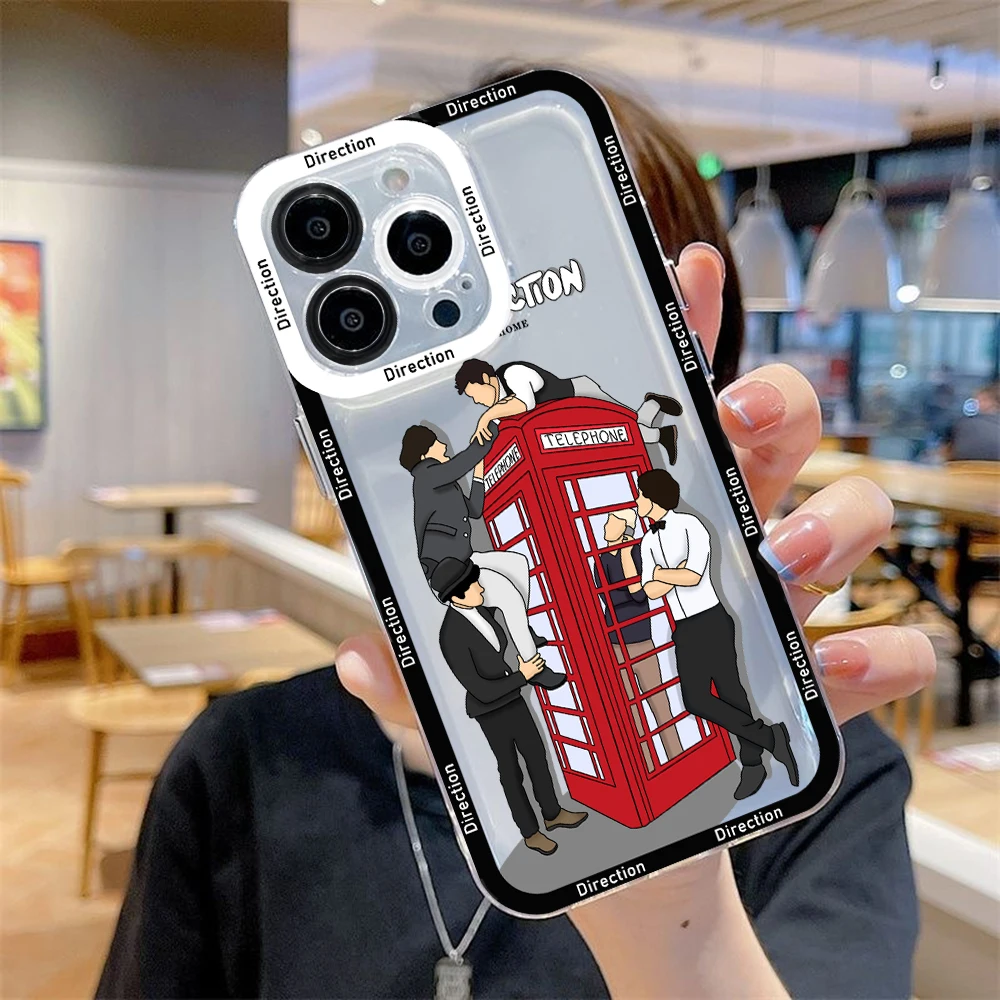 Custodia Per Telefono Hot Fashion Classic Band Per Iphone 15 14 13 12 11 Mini Pro Max X Xr Xsmax 6S 6 7 8 Plus Se20 Cover Trasparente