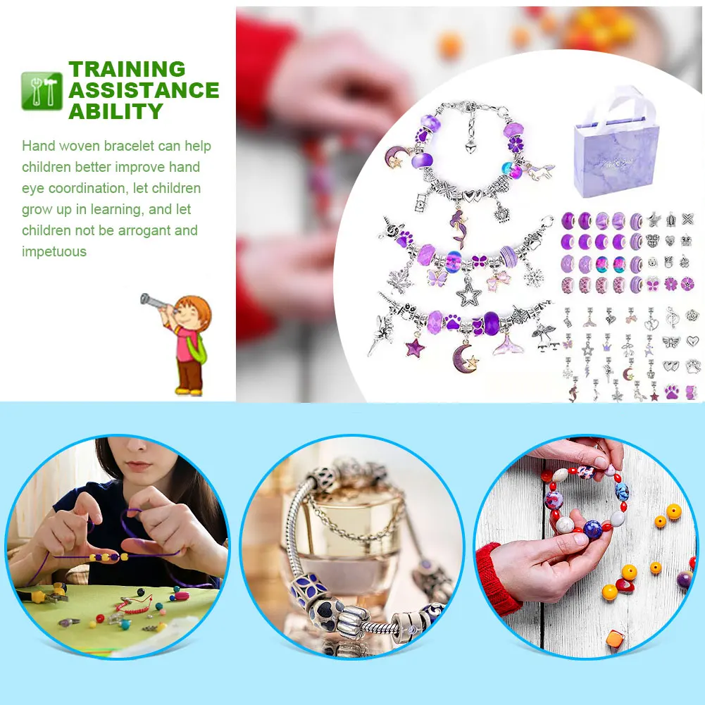 DIY Bracelet for Kids Gift Arts Crafts DIY Beaded Bracelet Set Handmade