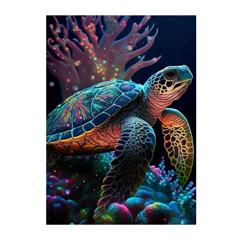Sea Turtle Strass Art 30X40Cm Turtle Gem Painting Kit Per Adulti Strass Art Kit Gem Dots For Home Wall Bambini E Adulti