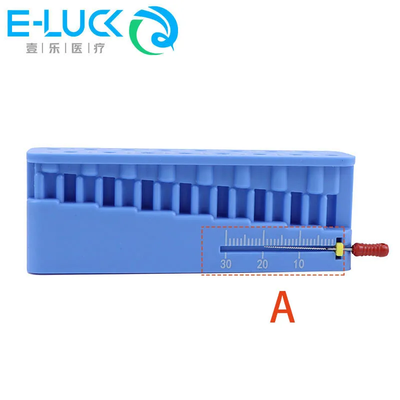 1Pc Dental Endo Measuring Plastic Endodontic Block Files Dentist Instrument Ruler Blue