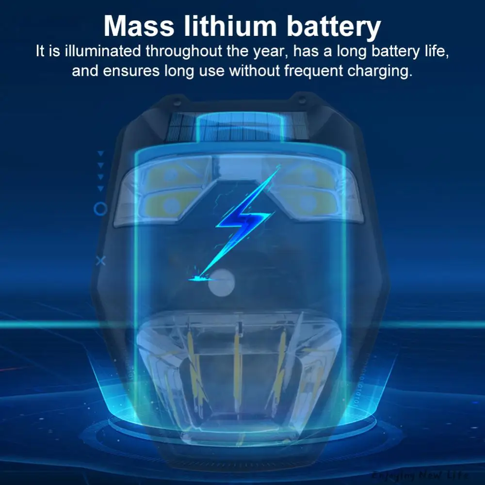 Description Picture 6 of itemOutdoor Solar Tungsten Wire Wall Light 5 Modes COB+LED Mask Warning Light Motion Sensor Wall Lights for Garden Villa Patio Yard