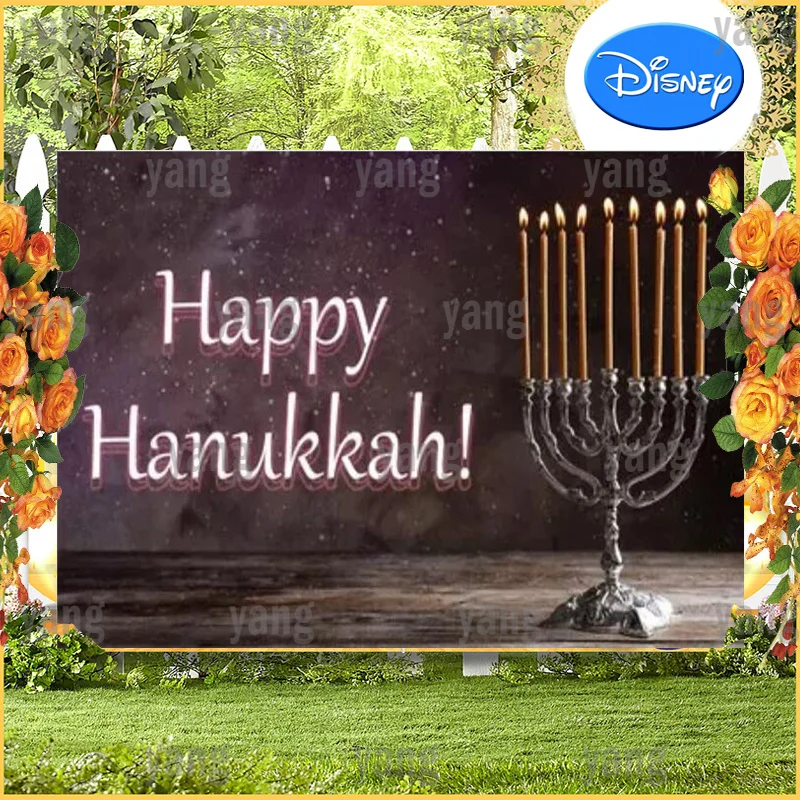 

Оригинальные свечи подарок Menorah вечерние Laeacco Happy Rosh Hashanah hanukka винтажный праздничный постер хлеб фон баннер