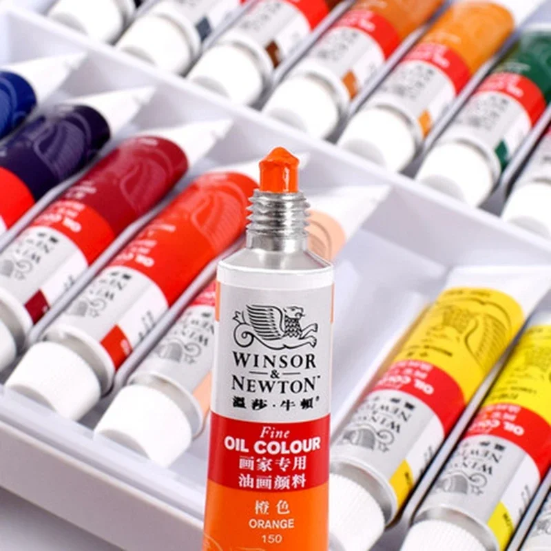 Winsor & Newton 12/18/24 Colors Professional Color Oil Paints 12ml Tube Painting Pigments With Brush And Palette Art Supplies