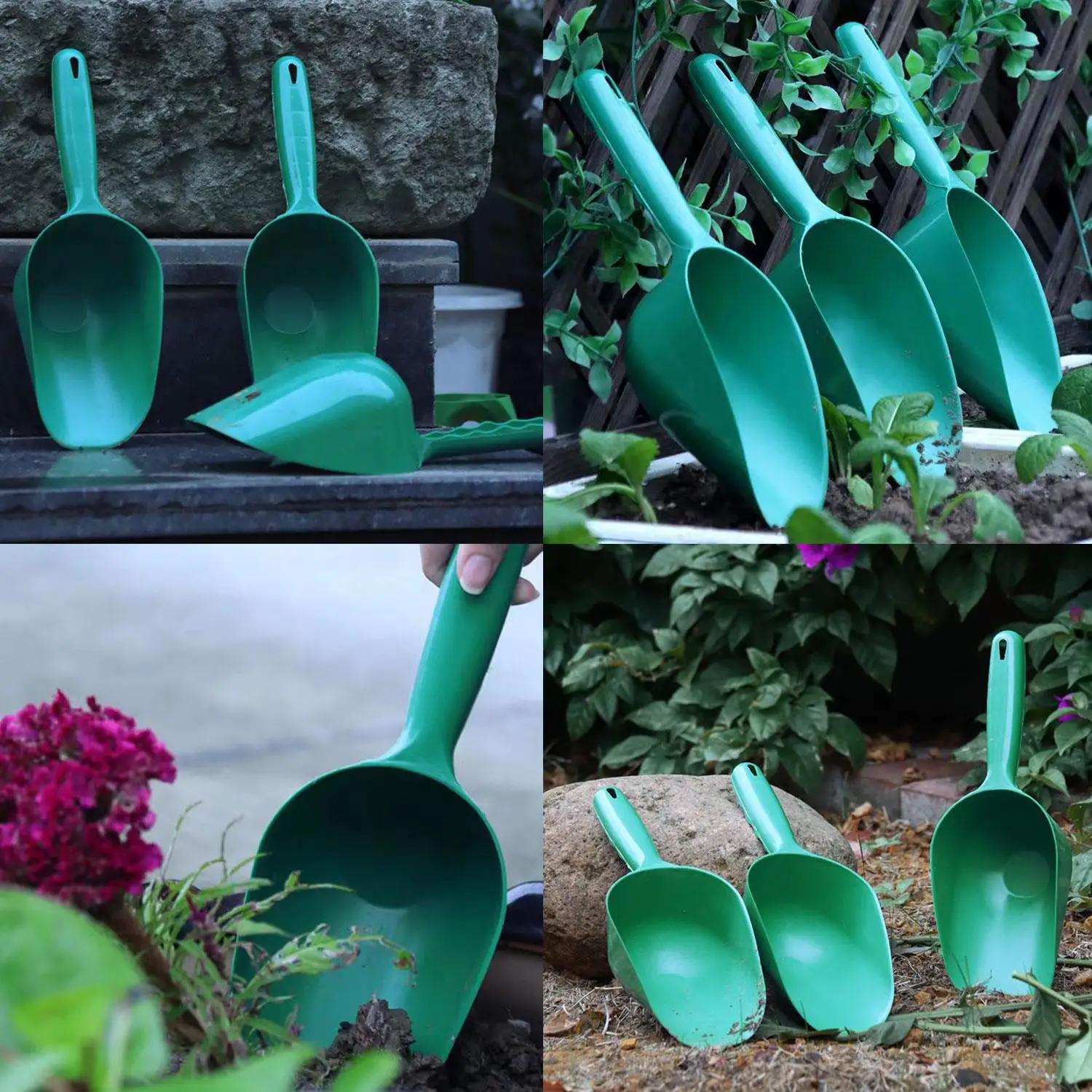 Garden Scoop Multi-function Soil Plastic Shovel Spoons Digging Tool Cultivation 2