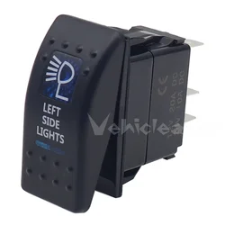 Waterproof Dual LED Rocker Switch for Car, Boat, or Caravan (34.LEFT SIDE LIGHTS)