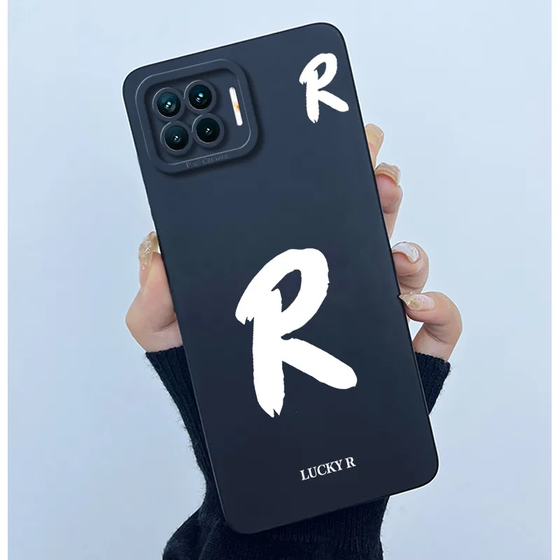 Lucky Initial Letter Couples Phone Bumper - Soft TPU Silicone Back Cover Case
