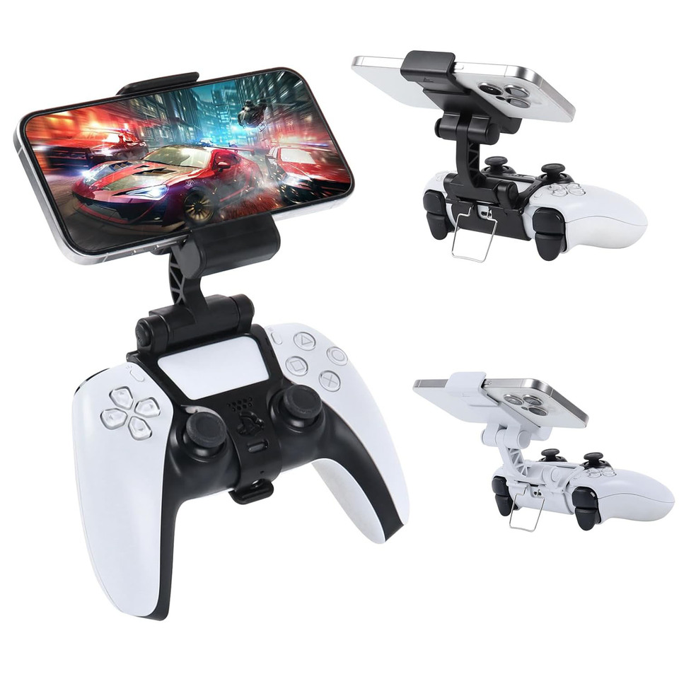 Phone Clip for PS5 Controller Mobile Gaming Mount Bracket Holder Adjustable Stand Clamp For PlayStation 5 Dualsense Gamepad
