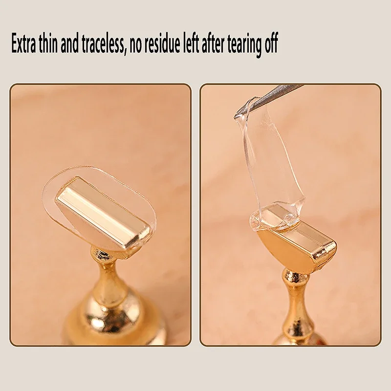 600Pcs Traceless Transparent Nail Double-side Adhesive Tape For False Nails Display Stand Tools Manicure Strip