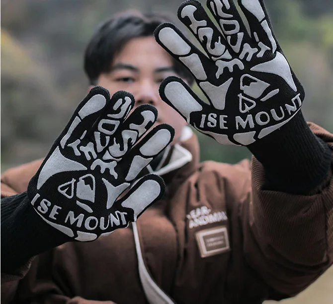 Outdoor Silicone Kitchen Gloves for BBQ Oven Microwave