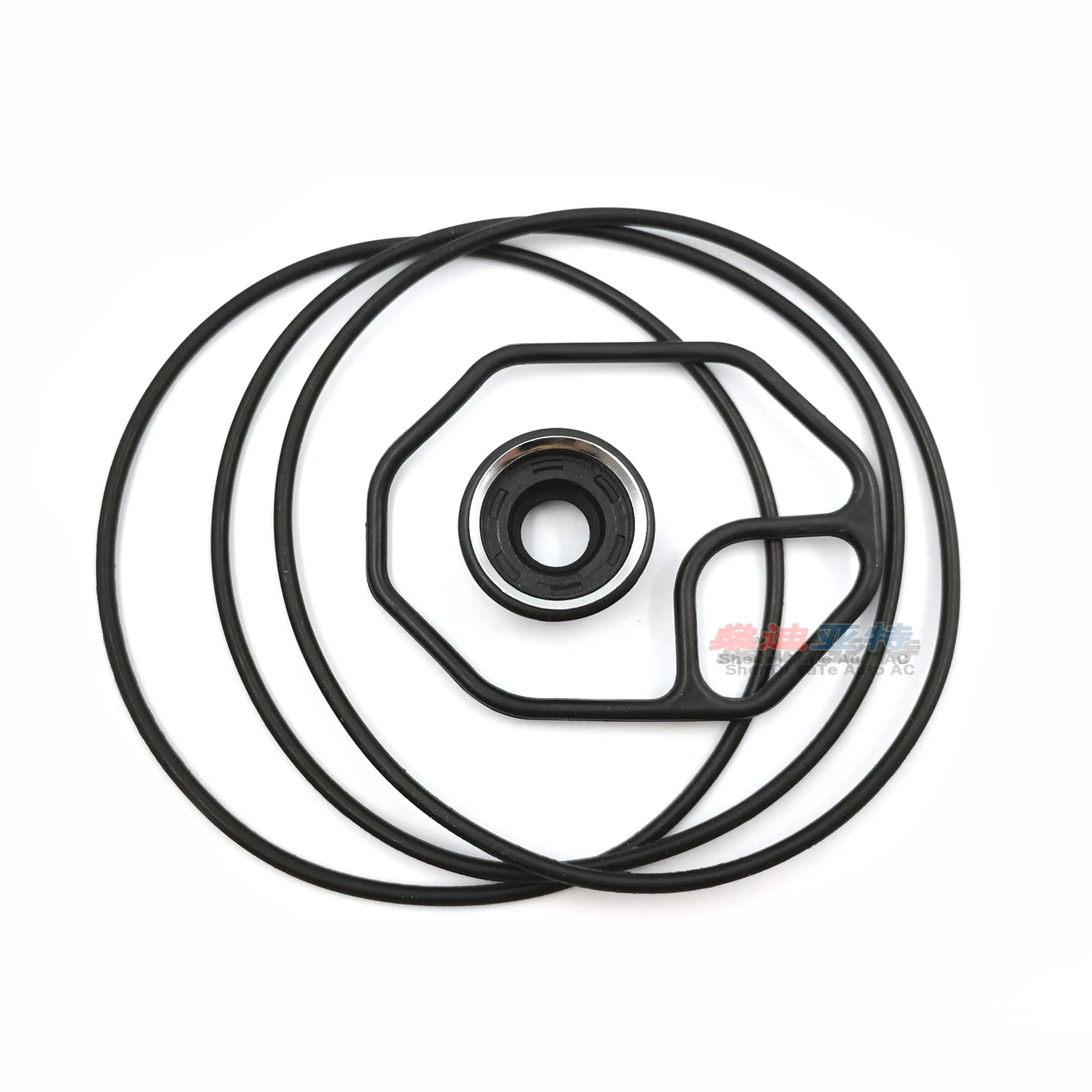 A/C Compressor Seal Gasket O-Ring Shaft Seal Stamp Set Nippon 10PA15C 17C 20C Zexel DKS CV11A Denso 10PA15 10PA17 solenoid gasket kit