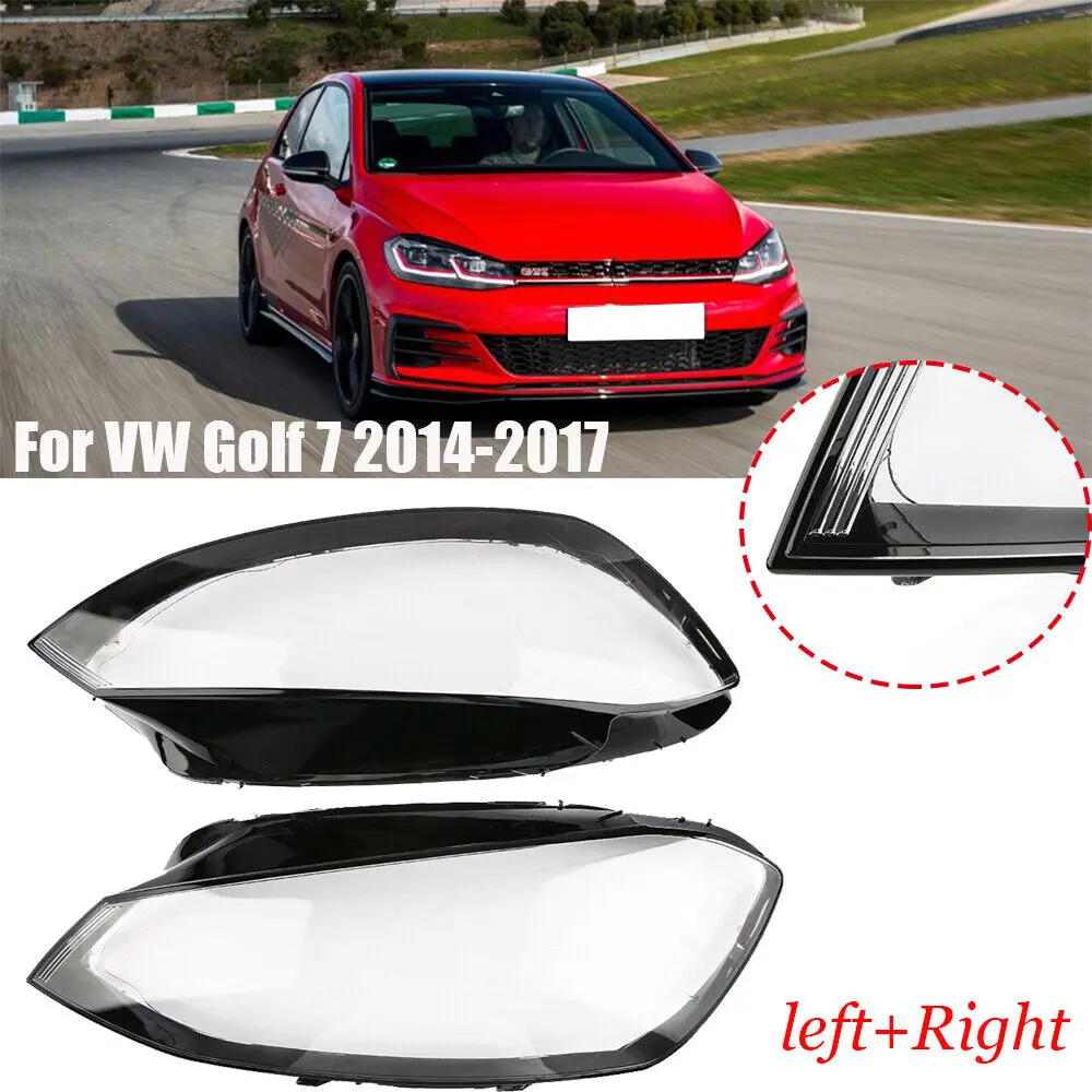 CarFrontHeadlampHeadlightLensCoverForVWGolf7MK7GTI20142015