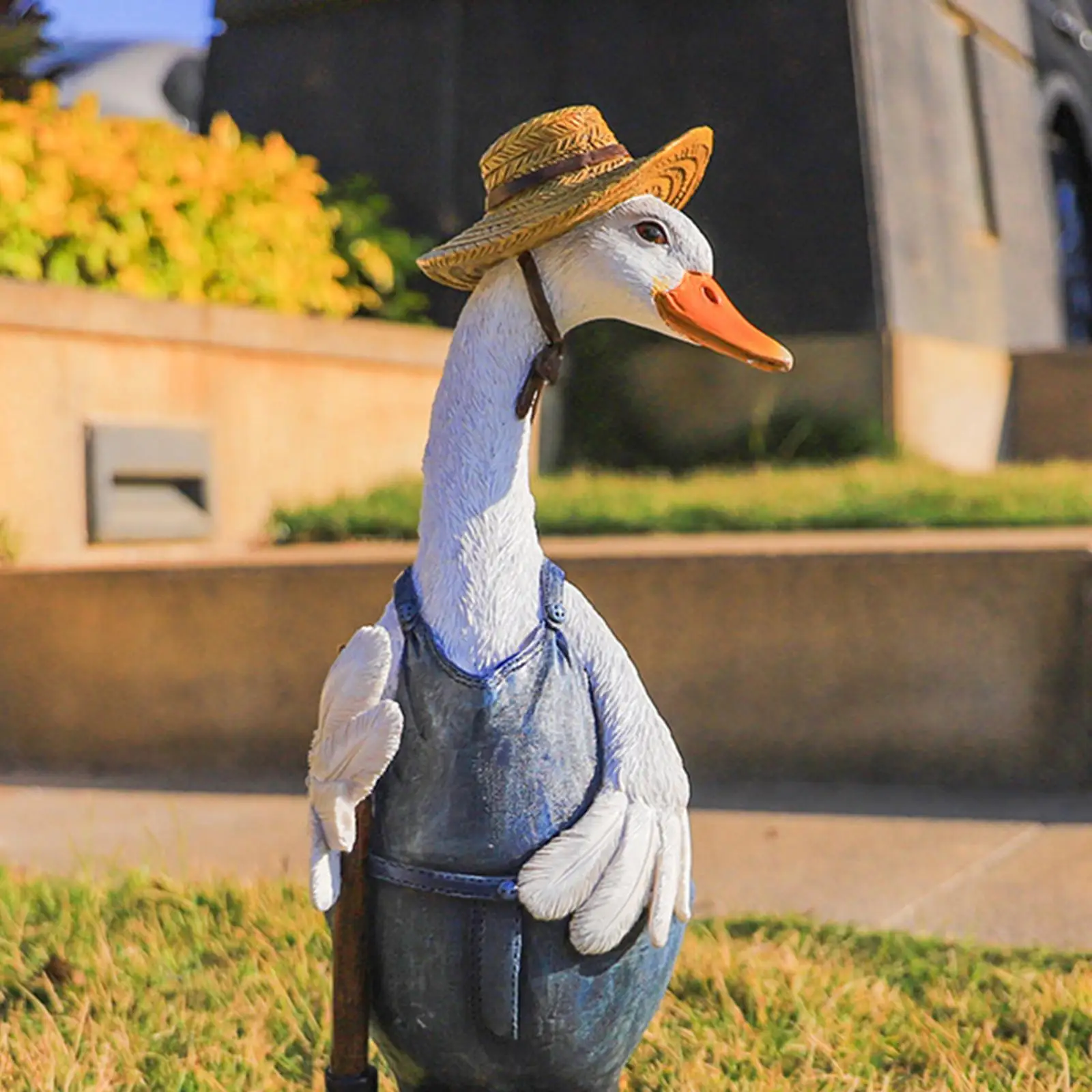 Resin Duck Garden Statue Sculpture Figurine Ornament Courtyard Decorative