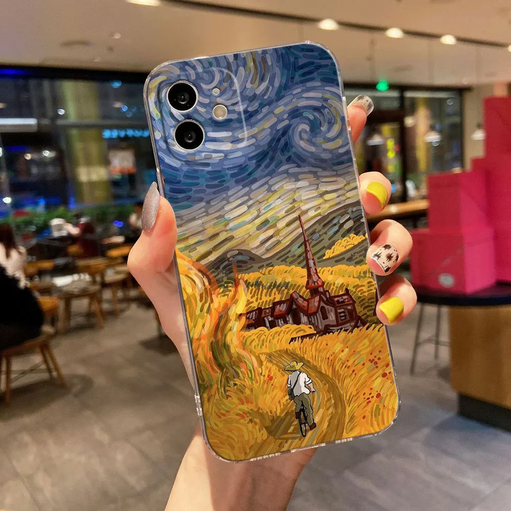 Van Gogh Artistic Phone Case - Cafe Terrace & Starry Night Design