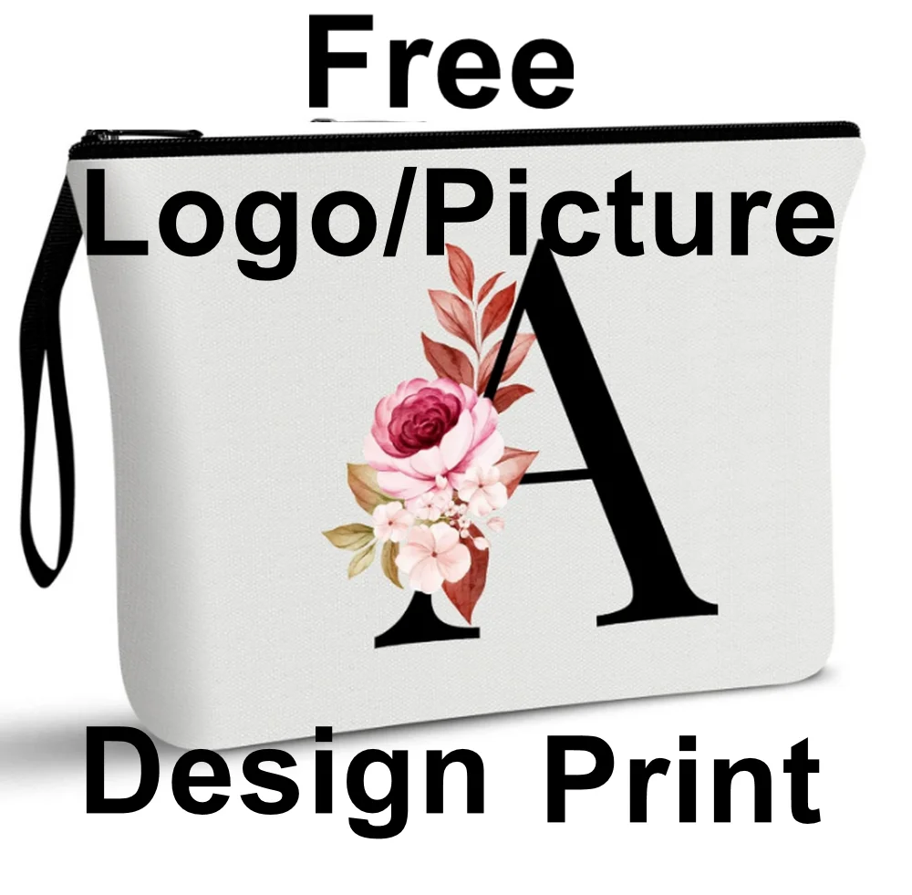 20 Stück personalisierte Make-up-Taschen, Geburtstagsgeschenke für beste Freundin, Brautjungfer, Kosmetiktasche aus Segeltuch, personalisierte Aufbewahrungstasche