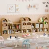 Castle Shape Children's Bookshelf,Kids Toy StorageOrganizer Kids Bookcase Display CaseMultifunctional Storage Cabinet Bookshelf 3
