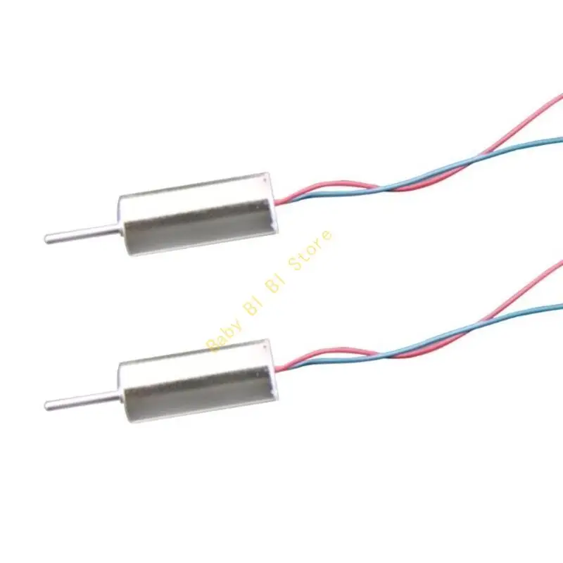 Lot de 2 Moteurs Sans Noyau 7mm 3.7V 45000tr/min pour Drone RC
