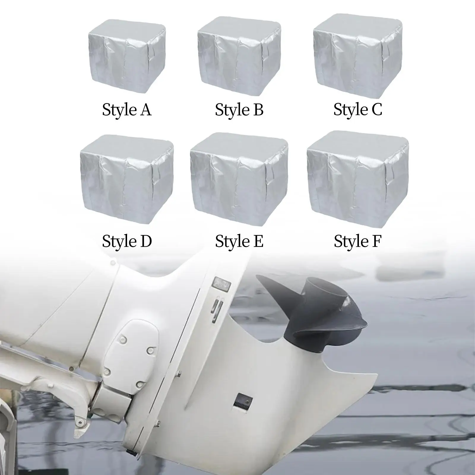 Boat Cover Outboard Motor Cover Boat Motor Covers for 15HP-250HP boat motor 210D Oxford Waterproof Anti Wind Yacht Engine Protector Half Outboard Engine Cover