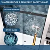 Shower Door, 56-60 "W X 74 "H, Double Sliding Doors, Tempered Glass, Reversible Installation, Bathroom Glass Shower Door 4