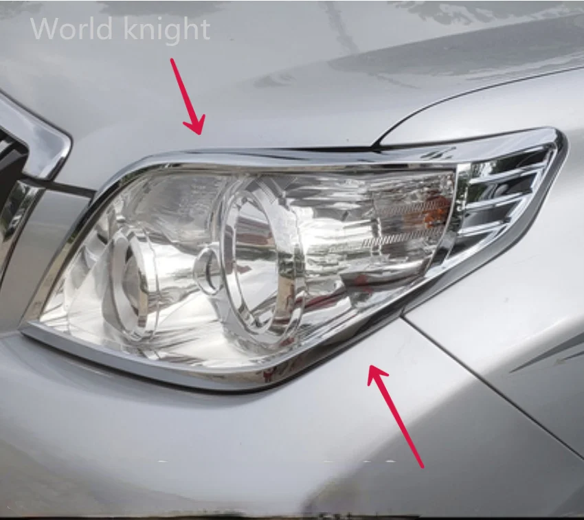 2010-2013 хромированный налобный фонарь для Toyota Land cruiser Prado 150 FJ 2011 2012 крышка лампы