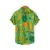 New Fashion Men's 3D Printed Shirt Summer Short Sleeve Single Row Button Loose Oversized Plant Pattern Trend 18