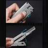 Multi-function EDC Utility Window Breaker Titanium Alloy Folding Comb Replaceable Comb Outdoor Camping Hunting Survival Tool 2