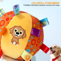 Interactive Ball Dog Toy for Aggressive Chewers Training Decompress Bite Resistant Plush Handle Dog Toys with Bells Pet Supplies 2