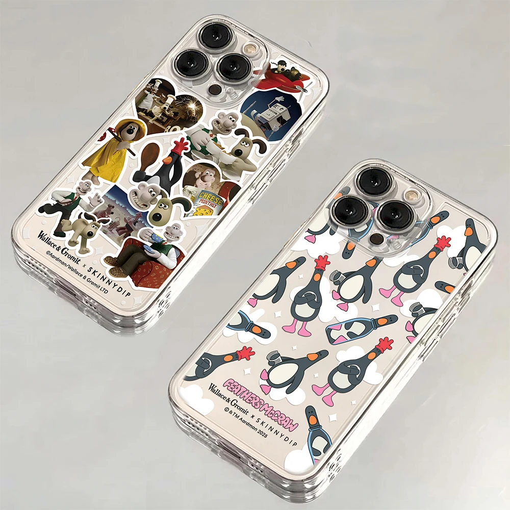 Charming Cartoon Duo Clear Soft TPU Phone Case