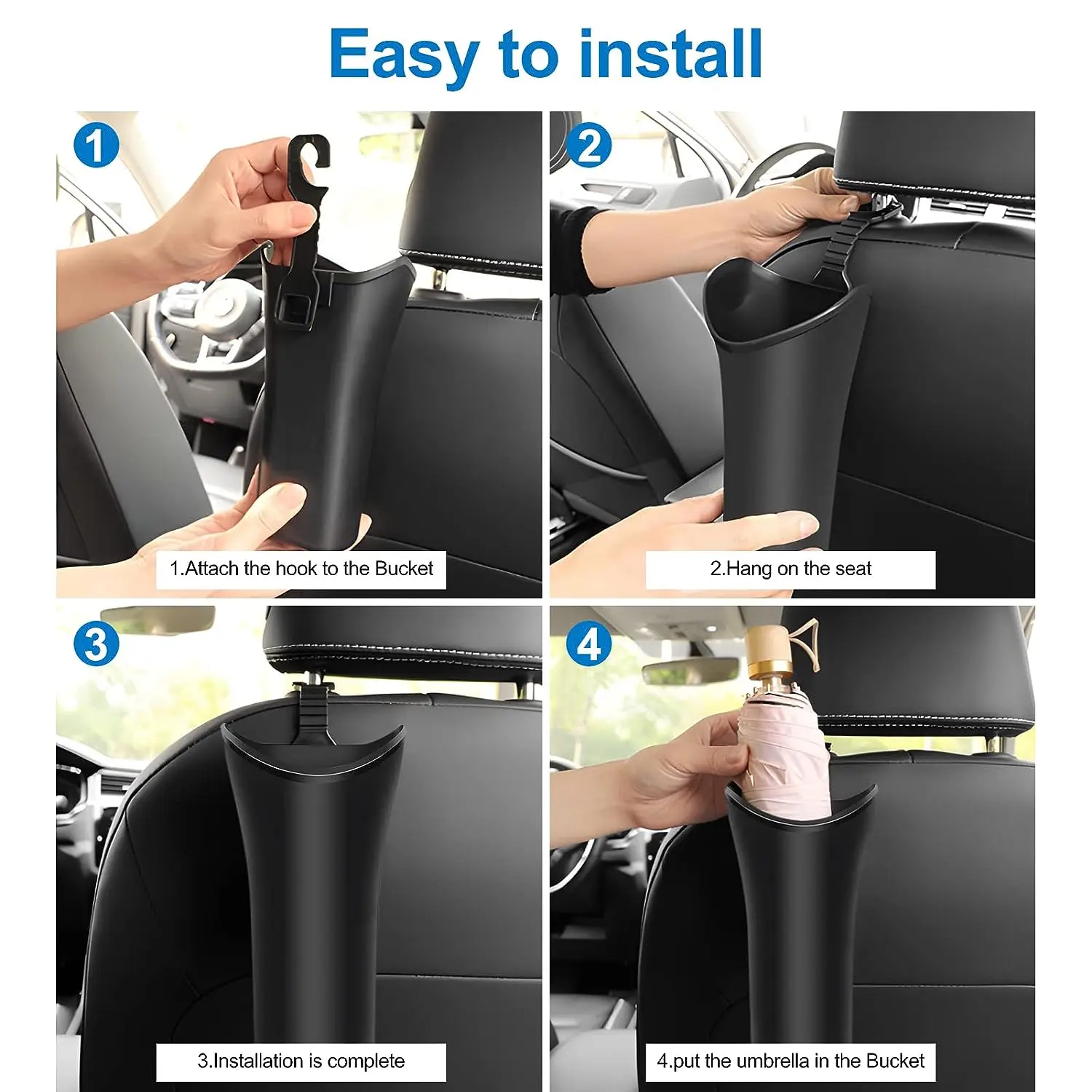 Car Umbrella Storage Box Versatile Space Saving Auto Umbrella Rack Holder Car Backseat Cup Holder Garbage Can umbrella holder,car storage box