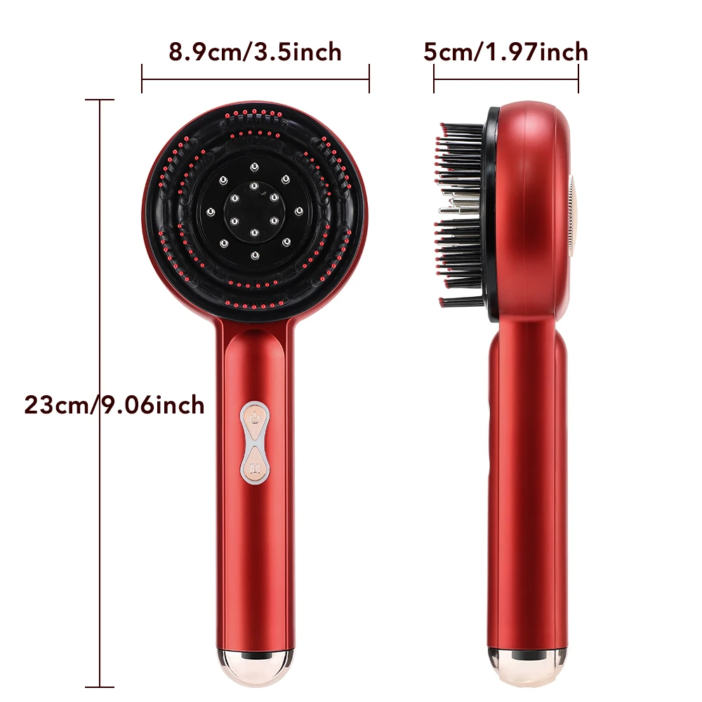 Massaggiatore testa ems microcorrente con luce infrarossa rossa_voghion.com