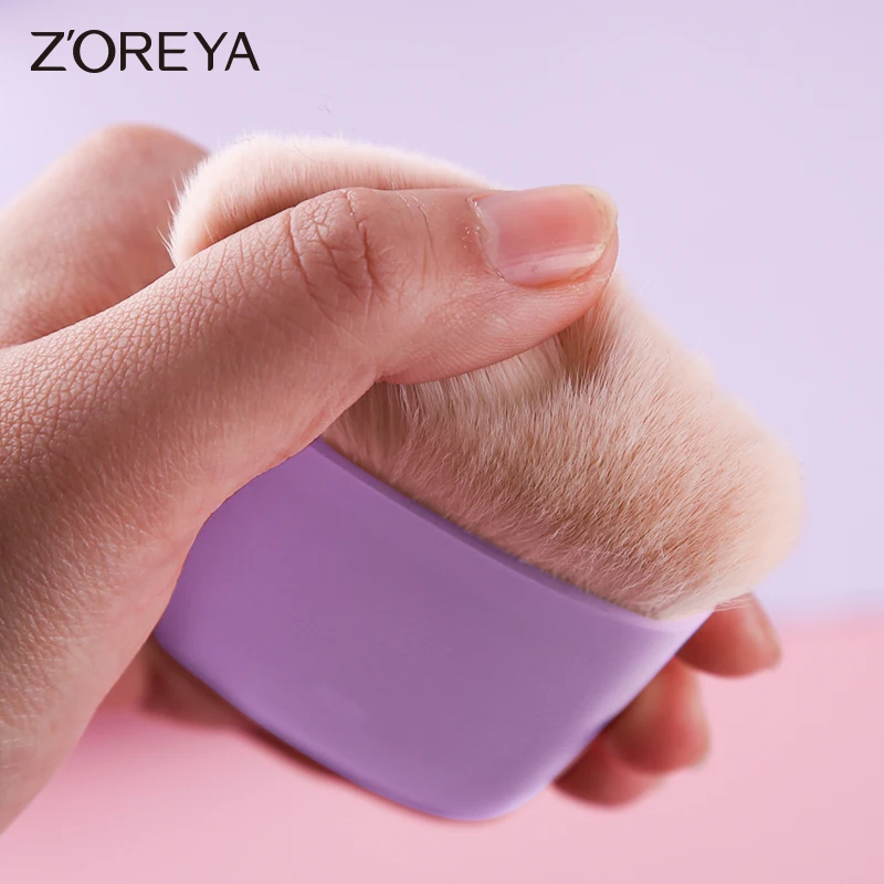 

Кисть ZOREYA для макияжа, профессиональная, фиолетовая, для нанесения кремовой базы, кисть для выделения рассыпчатой пудры