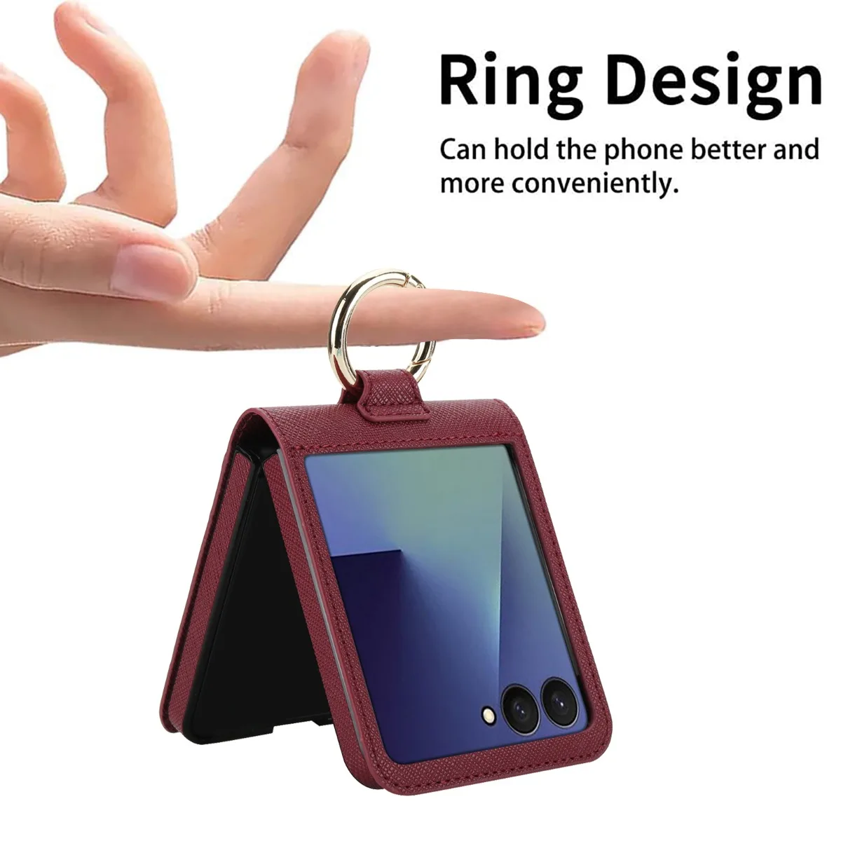 Leather Wallet Phone Case with Card Slot & Ring Holder - Purse Cover Edition