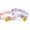 cat collar,cotton breakaway with bell,safety buckle wedding cat collar for girl boy cats and small dogs,adjustable pet supplies