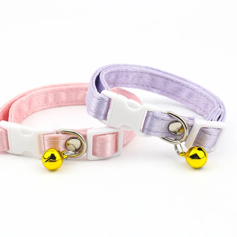 Cat Collar,Cotton Breakaway with Bell,Safety Buckle Wedding Cat Collar for Girl Boy Cats and Small Dogs,Adjustable Pet Supplies 3