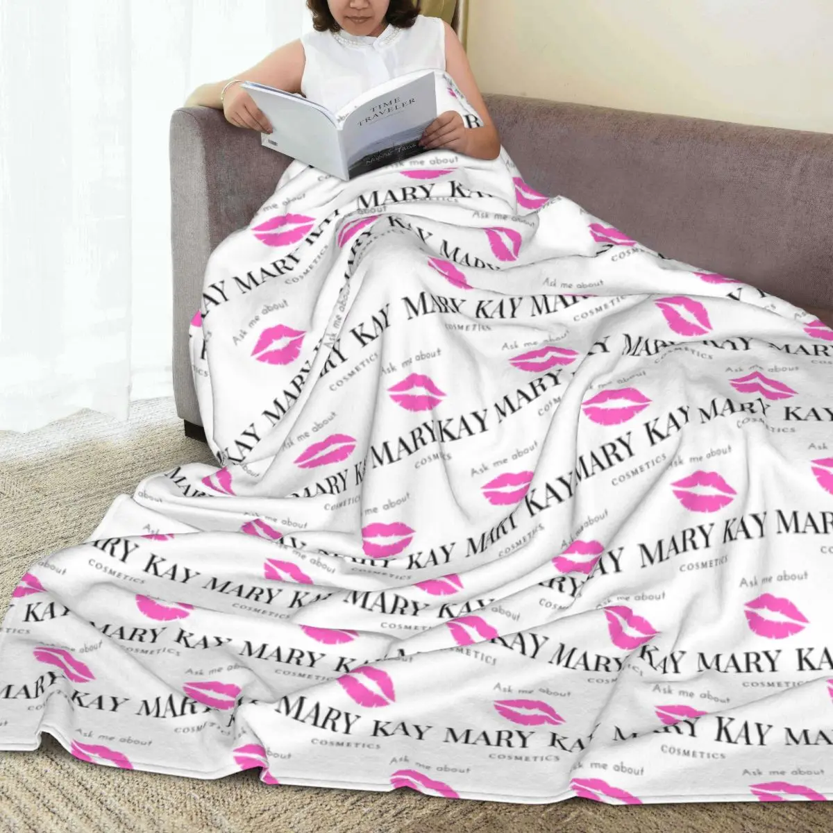 Ask Me About Mary Kay Blankets Flannel Lightweight Sofa Throw Blankets For Home Bedroom Travel Throws Bedspread Quilt 4