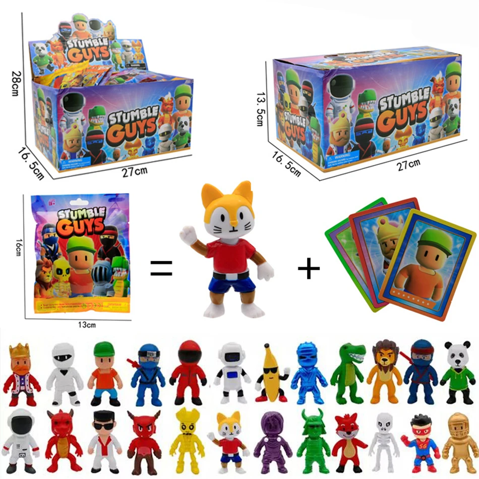 thumbnail image 1 of Treingi 2024 Juguetes de PVC al azar Stumble Guys Juego de cartas Modelo Stumble Guys Personajes Anime Acción y figuras de juguete Set, 1 of 5