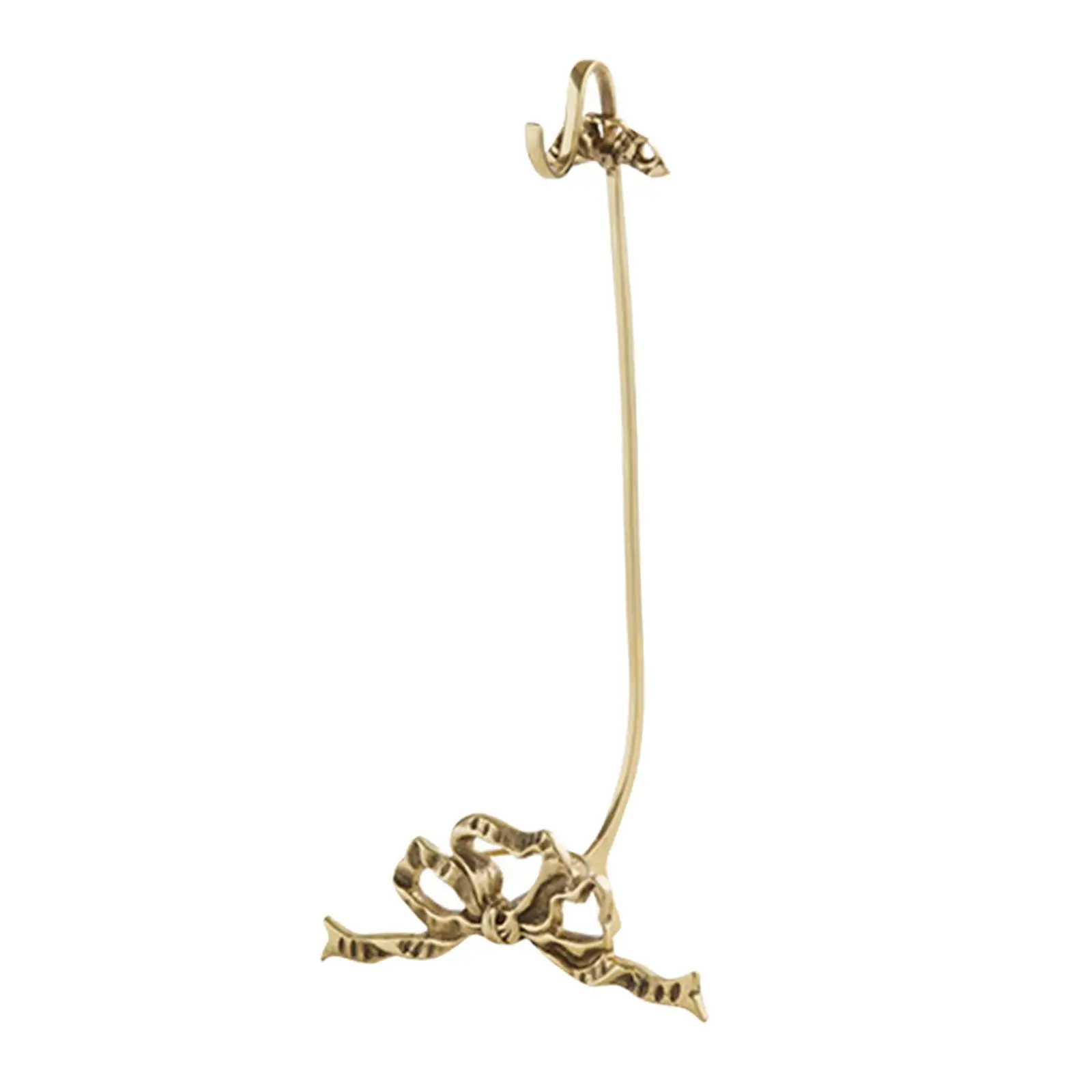 Tea Cup and Plate Display Stand Brass Holder Decorative with Gold Color Espresso Cup Holder Bowknot Design for Living Room 2