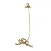 Tea Cup and Plate Display Stand Brass Holder Decorative with Gold Color Espresso Cup Holder Bowknot Design for Living Room 2