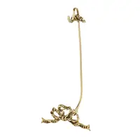 Tea Cup and Plate Display Stand Brass Holder Decorative with Gold Color Espresso Cup Holder Bowknot Design for Living Room 2