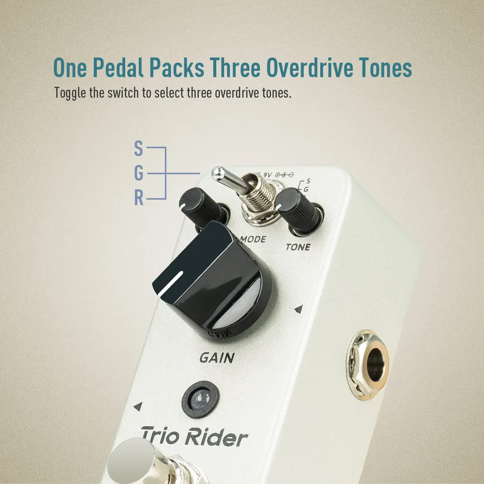 SONICAKE Trio Rider Overdrive Guitar Effects Pedal - Centaur