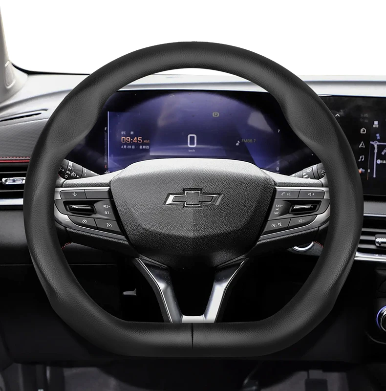 Für Chevrolet D-förmige Lenkradabdeckung, ultradünn, Camaro Monza Tracker Cruze Accesorios, Mikrofaser-Leder, atmungsaktiv – Detail 12