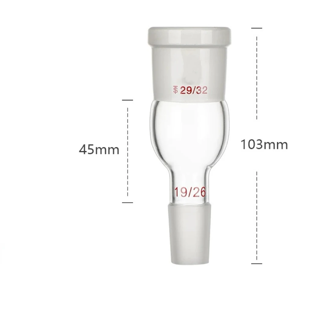 Lab Glass Adapter 24/40 Female 29/32 Female to Male Glass Joint Glass Reducing Transfer Adapter
