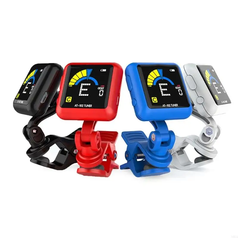 N0HA Guitar Tuner Professional Clip-On Tuner with Clear LCD Display Rechargeable Digital Electronic Guitar Accessories