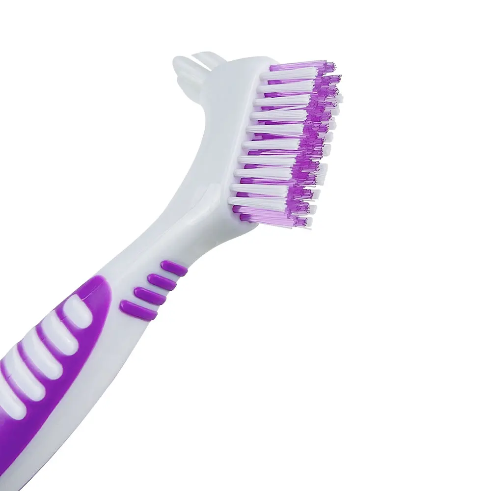 Multi-layered bristles Műfogsor tisztító Téves fogak ecsettel Szóbeli érdekel csúszásmentes ergonomic Radírgumi nyelű Viadal Gazdag koncentrátum antibacterial