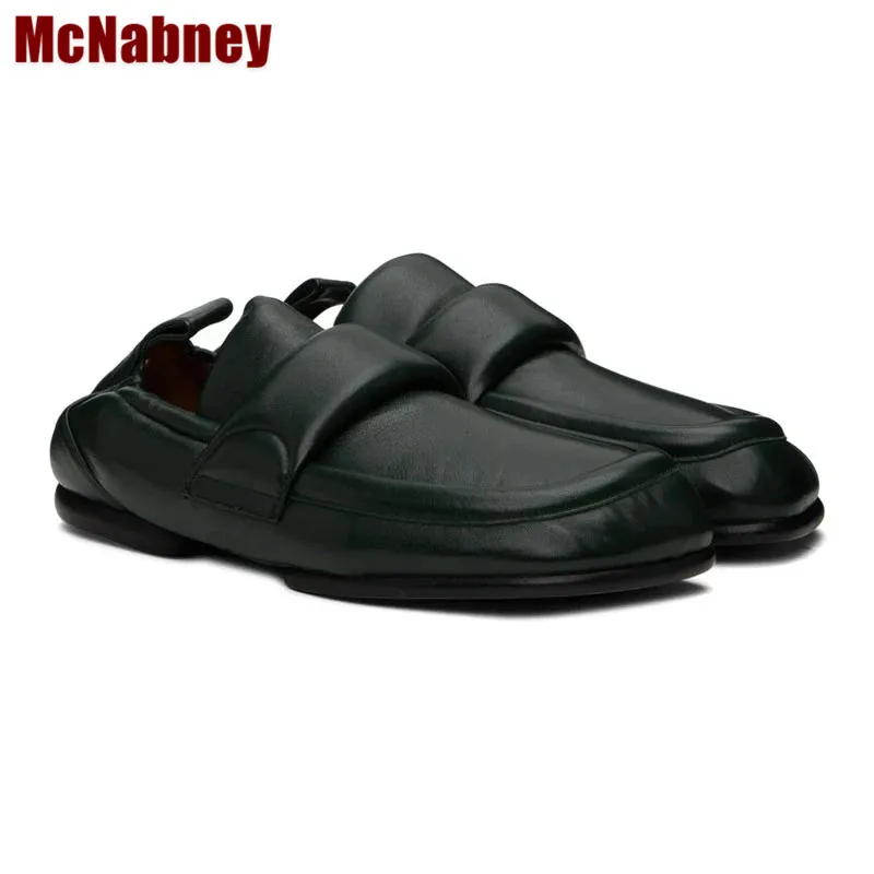 

Soft Genuine Leather Cowhide Men's Shoes Black and Brown Shoes Non-Slip Comfortable Male's Shoes Loafers Casual Low Top Shoes